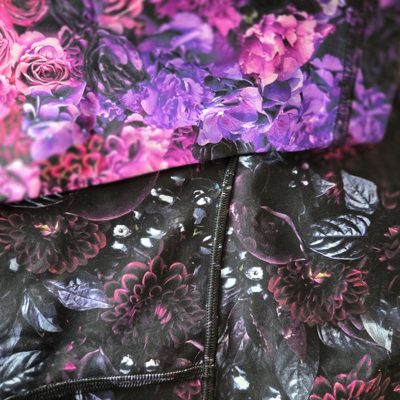 Lululemon Athletica Pink and Purple Floral Leggings - Picture 3 of 4